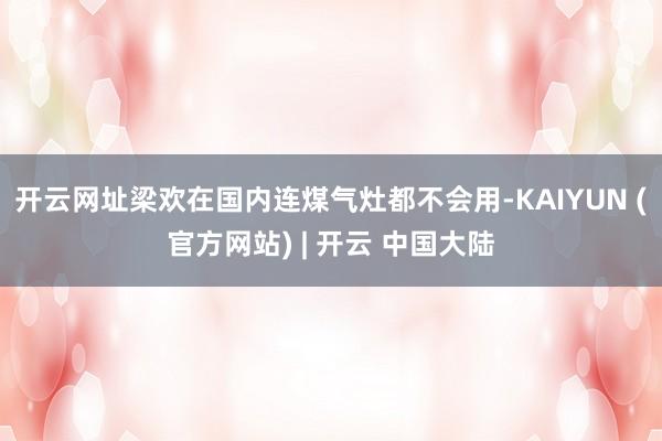 开云网址梁欢在国内连煤气灶都不会用-KAIYUN (官方网站) | 开云 中国大陆